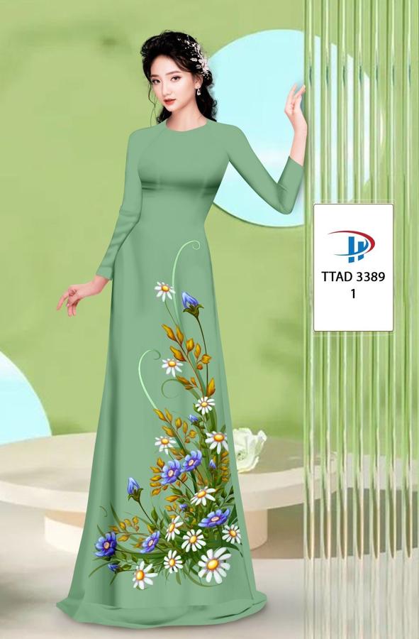 Vải Áo Dài Hoa Cúc AD TTAD3389 9